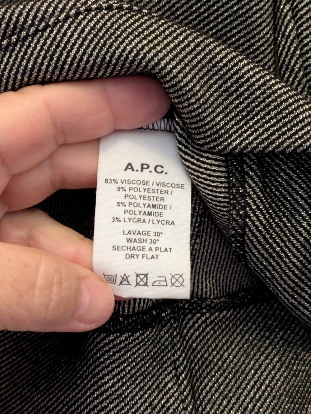 APC Rue Madame Paris Black & Gold Top w/ Zipper - Picture 4 of 5
